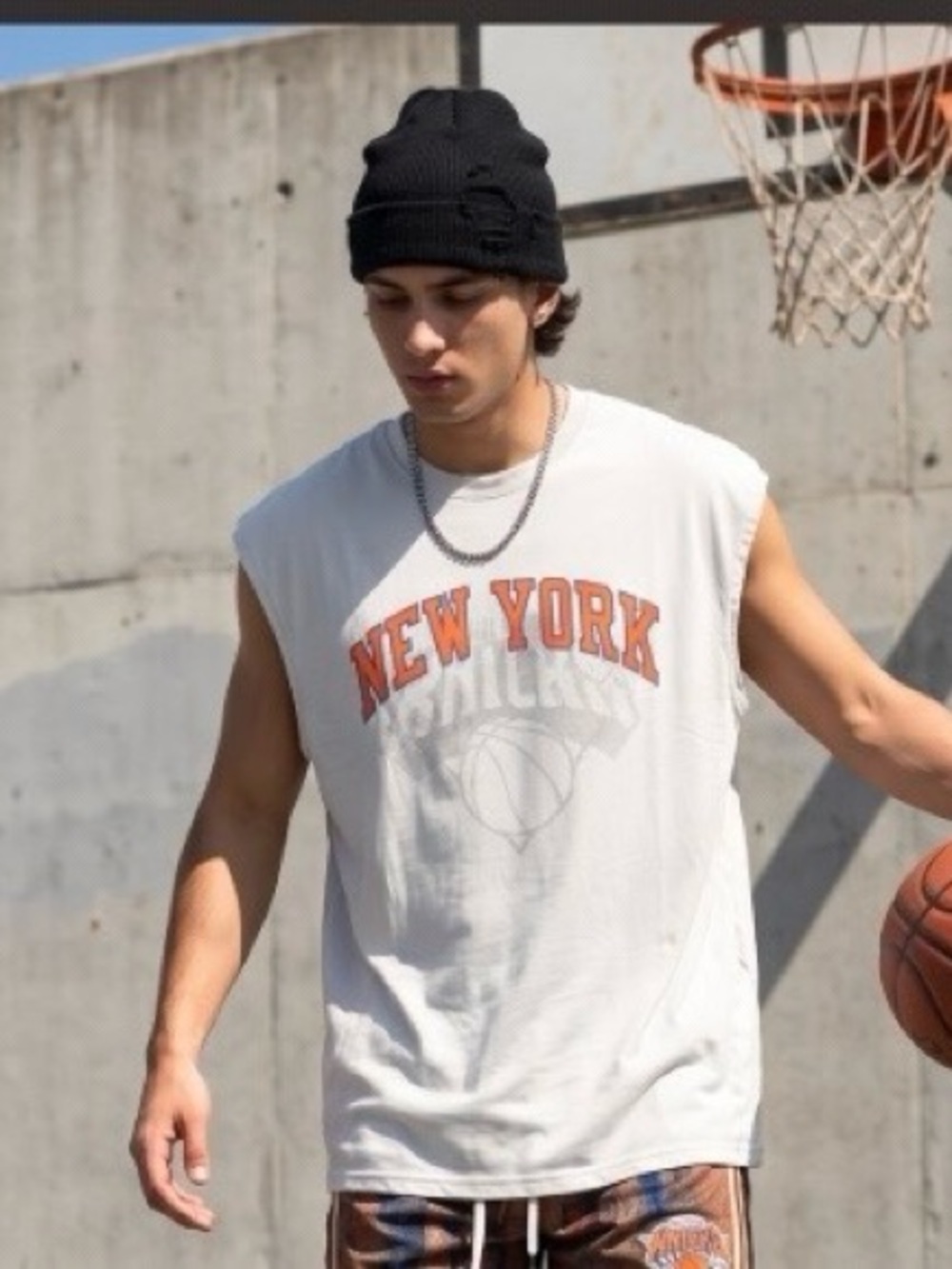 New York Knicks NBA Men ZipWay Change “N” The Game Cut Off Tank Size 5X Gray